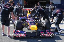 07.02.2012 Jerez, Spain, Mark Webber (AUS), Red Bull Racing in the new RB8  - Formula 1 Testing, day 1 - Formula 1 World Championship