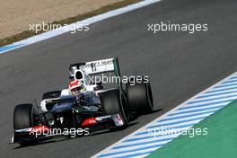08.02.2012 Jerez, Spain, Sergio Perez (MEX), Sauber F1 Team   - Formula 1 Testing, day 1 - Formula 1 World Championship