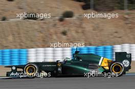 08.02.2012 Jerez, Spain, Heikki Kovalainen (FIN), Caterham F1 Team  - Formula 1 Testing, day 1 - Formula 1 World Championship