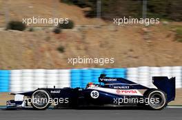 08.02.2012 Jerez, Spain, Pastor Maldonado (VEN), Williams F1 Team  - Formula 1 Testing, day 1 - Formula 1 World Championship