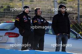 08.02.2012 Jerez, Spain, Franz Tost (AUT), Scuderia Toro Rosso, Team Principal and Jean-Eric Vergne (FRA), Scuderia Toro Rosso - Formula 1 Testing, day 1 - Formula 1 World Championship