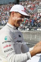 Michael Schumacher (GER) Mercedes AMG F1 on the grid. 07.10.2012. Formula 1 World Championship, Rd 15, Japanese Grand Prix, Suzuka, Japan, Race Day.