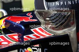 Red Bull Racing RB8 rear wing detail. 07.10.2012. Formula 1 World Championship, Rd 15, Japanese Grand Prix, Suzuka, Japan, Race Day.