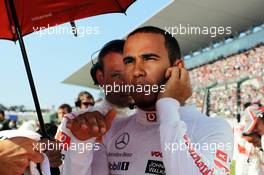 Lewis Hamilton (GBR) McLaren on the grid. 07.10.2012. Formula 1 World Championship, Rd 15, Japanese Grand Prix, Suzuka, Japan, Race Day.