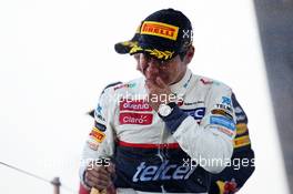 Kamui Kobayashi (JPN) Sauber celebrates his third position on the podium. 07.10.2012. Formula 1 World Championship, Rd 15, Japanese Grand Prix, Suzuka, Japan, Race Day.