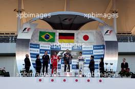 1st place for Sebastian Vettel (GER), Red Bull Racing 2nd place for Felipe Massa (BRA), Scuderia Ferrari and 3rd place for Kamui Kobayashi (JAP), Sauber F1 Team  07.10.2012. Formula 1 World Championship, Rd 15, Japanese Grand Prix, Suzuka, Japan, Race Day