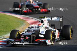 Sergio Perez (MEX) Sauber C31. 07.10.2012. Formula 1 World Championship, Rd 15, Japanese Grand Prix, Suzuka, Japan, Race Day.