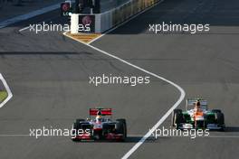 Lewis Hamilton (GBR), McLaren Mercedes and Nico Hulkenberg (GER), Sahara Force India Formula One Team  07.10.2012. Formula 1 World Championship, Rd 15, Japanese Grand Prix, Suzuka, Japan, Race Day