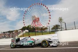 Michael Schumacher (GER) Mercedes AMG F1 W03. 06.10.2012. Formula 1 World Championship, Rd 15, Japanese Grand Prix, Suzuka, Japan, Qualifying Day.