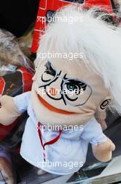 Bernie Ecclestone (GBR) CEO Formula One Group (FOM) hand puppet on sale. 06.10.2012. Formula 1 World Championship, Rd 15, Japanese Grand Prix, Suzuka, Japan, Qualifying Day.