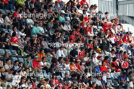 Fans in the grandstand. 06.10.2012. Formula 1 World Championship, Rd 15, Japanese Grand Prix, Suzuka, Japan, Qualifying Day.