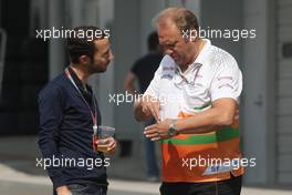 (L to R): Nicolas Todt (FRA) Driver Manager with Robert Fearnley (GBR) Sahara Force India F1 Team Deputy Team Principal. 06.10.2012. Formula 1 World Championship, Rd 15, Japanese Grand Prix, Suzuka, Japan, Qualifying Day.