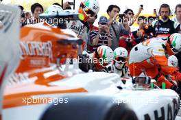 Sahara Force India F1 Team practice pit stops. 07.10.2012. Formula 1 World Championship, Rd 15, Japanese Grand Prix, Suzuka, Japan, Race Day.