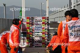 Marshalls' crib sheet of drivers. 12.10.2012. Formula 1 World Championship, Rd 16, Korean Grand Prix, Yeongam, South Korea, Practice Day.