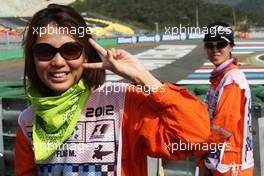 Marshalls. 12.10.2012. Formula 1 World Championship, Rd 16, Korean Grand Prix, Yeongam, South Korea, Practice Day.