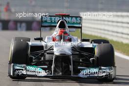 Michael Schumacher (GER) Mercedes AMG F1 W03. 12.10.2012. Formula 1 World Championship, Rd 16, Korean Grand Prix, Yeongam, South Korea, Practice Day.
