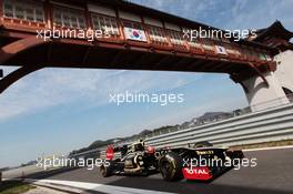 Romain Grosjean (FRA) Lotus F1 E20. 12.10.2012. Formula 1 World Championship, Rd 16, Korean Grand Prix, Yeongam, South Korea, Practice Day.