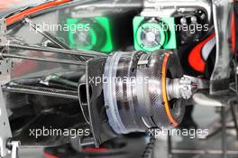 McLaren MP4/27 brake. 12.10.2012. Formula 1 World Championship, Rd 16, Korean Grand Prix, Yeongam, South Korea, Practice Day.