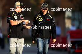 Kimi Raikkonen (FIN), Lotus F1 Team and Jerome d'Ambrosio (BEL), third driver,  Lotus F1 Team  12.10.2012. Formula 1 World Championship, Rd 16, Korean Grand Prix, Yeongam, Korea, Practice Day