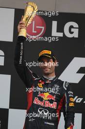 2nd place Mark Webber (AUS), Red Bull Racing  14.10.2012. Formula 1 World Championship, Rd 16, Korean Grand Prix, Yeongam, Korea, Race Day