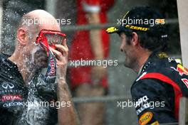 Adrian Newey (GBR), Red Bull Racing technical director and Mark Webber (AUS), Red Bull Racing  14.10.2012. Formula 1 World Championship, Rd 16, Korean Grand Prix, Yeongam, Korea, Race Day