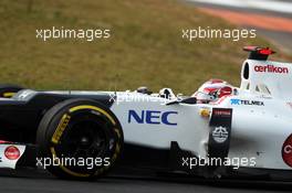 Kamui Kobayashi (JPN) Sauber C31. 14.10.2012. Formula 1 World Championship, Rd 16, Korean Grand Prix, Yeongam, South Korea, Race Day.