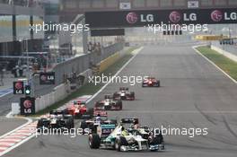 Nico Rosberg (GER) Mercedes AMG F1 W03. 14.10.2012. Formula 1 World Championship, Rd 16, Korean Grand Prix, Yeongam, South Korea, Race Day.