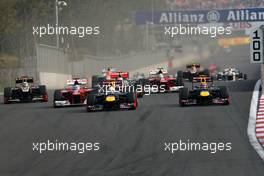 Start of the race, Sebastian Vettel (GER), Red Bull Racing  14.10.2012. Formula 1 World Championship, Rd 16, Korean Grand Prix, Yeongam, Korea, Race Day