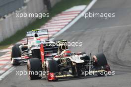Romain Grosjean (FRA) Lotus F1 E20. 14.10.2012. Formula 1 World Championship, Rd 16, Korean Grand Prix, Yeongam, South Korea, Race Day.