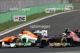 Paul di Resta (GBR), Sahara Force India Formula One Team and Jean-Eric Vergne (FRA), Scuderia Toro Rosso   14.10.2012. Formula 1 World Championship, Rd 16, Korean Grand Prix, Yeongam, Korea, Race Day