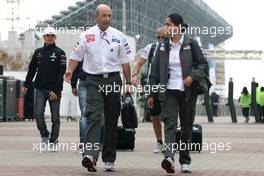 Peter Sauber (SUI), Sauber F1 Team, Team Owner and Monisha Kaltenborn (AUT), Managing director, Sauber F1 Team   13.10.2012. Formula 1 World Championship, Rd 16, Korean Grand Prix, Yeongam, Korea, Qualifying Day
