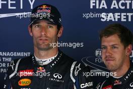 Mark Webber (AUS), Red Bull Racing and Sebastian Vettel (GER), Red Bull Racing  13.10.2012. Formula 1 World Championship, Rd 16, Korean Grand Prix, Yeongam, Korea, Qualifying Day