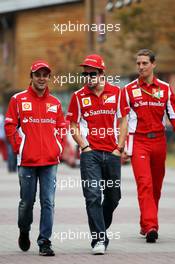 (L to R): Felipe Massa (BRA) Ferrari with team mate Fernando Alonso (ESP) Ferrari. 13.10.2012. Formula 1 World Championship, Rd 16, Korean Grand Prix, Yeongam, South Korea, Qualifying Day.
