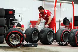 Pirelli tyres. 13.10.2012. Formula 1 World Championship, Rd 16, Korean Grand Prix, Yeongam, South Korea, Qualifying Day.