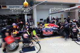 Red Bull Racing practice pit stops. 14.10.2012. Formula 1 World Championship, Rd 16, Korean Grand Prix, Yeongam, South Korea, Race Day.
