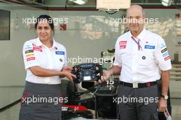 (L to R): Monisha Kaltenborn (AUT) takes over the role of Sauber Team Principal from Peter Sauber (SUI) who will remain with the team as the President of the Board of Directors. 11.10.2012. Formula 1 World Championship, Rd 16, Korean Grand Prix, Yeongam, Korea, Preparation Day