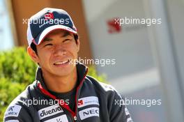 Kamui Kobayashi (JPN) Sauber. 11.10.2012. Formula 1 World Championship, Rd 16, Korean Grand Prix, Yeongam, South Korea, Preparation Day.