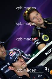 Mark Webber (AUS), Red Bull Racing and Romain Grosjean (FRA), Lotus F1 Team  11.10.2012. Formula 1 World Championship, Rd 16, Korean Grand Prix, Yeongam, Korea, Preparation Day