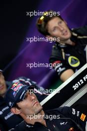 Mark Webber (AUS), Red Bull Racing and Romain Grosjean (FRA), Lotus F1 Team  11.10.2012. Formula 1 World Championship, Rd 16, Korean Grand Prix, Yeongam, Korea, Preparation Day