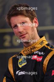 06.02.2012 Jerez, Spain,  Romain Grosjean (FRA), Lotus Renault F1 Team - Lotus F1 Team E20 Launch