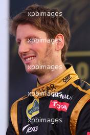 06.02.2012 Jerez, Spain,  Romain Grosjean (FRA), Lotus Renault F1 Team  - Lotus F1 Team E20 Launch