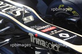 06.02.2012 Jerez, Spain,  Kimi Raikkonen, Lotus Renault F1 Team nose - Lotus F1 Team E20 Launch