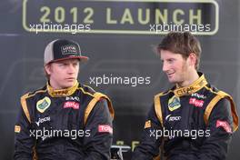 06.02.2012 Jerez, Spain,  Kimi Raikkonen, Lotus Renault F1 Team and Romain Grosjean (FRA), Lotus Renault F1 Team - Lotus F1 Team E20 Launch