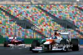 Rodolfo Gonzalez (VEN), Sahara Force India Formula One Team  and Jules Bianchi (FRA), test driver, Scuderia Ferrari  13.09.2012. Formula One Young Drivers Test, Day 3, Magny-Cours, France.