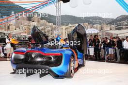 The unveiing of the Renault Alpine A110-50 Concept car on the Red Bull Energy Station. 25.05.2012. Formula 1 World Championship, Rd 6, Monaco Grand Prix, Monte Carlo, Monaco, Friday
