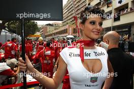 Grid girl. 27.05.2012. Formula 1 World Championship, Rd 6, Monaco Grand Prix, Monte Carlo, Monaco, Race Day