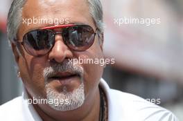 Dr. Vijay Mallya (IND) Sahara Force India F1 Team Owner  27.05.2012. Formula 1 World Championship, Rd 6, Monaco Grand Prix, Monte Carlo, Monaco, Sunday