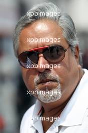 Dr. Vijay Mallya (IND) Sahara Force India F1 Team Owner 27.05.2012. Formula 1 World Championship, Rd 6, Monaco Grand Prix, Monte Carlo, Monaco, Sunday
