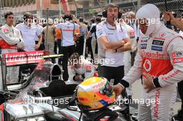 Lewis Hamilton (GBR) McLaren MP4/27 on the grid. 27.05.2012. Formula 1 World Championship, Rd 6, Monaco Grand Prix, Monte Carlo, Monaco, Race Day