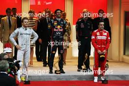 The podium (L to R): Nico Rosberg (GER) Mercedes AMG F1, second; Mark Webber (AUS) Red Bull Racing, race winner; Fernando Alonso (ESP) Ferrari, third. 27.05.2012. Formula 1 World Championship, Rd 6, Monaco Grand Prix, Monte Carlo, Monaco, Race Day